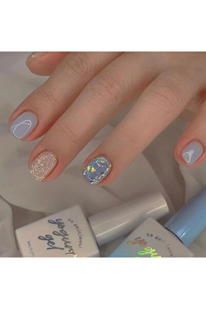 Choice QHW1296 24 قطعة أظافر فرنسية قصيرة بلون واحد وبسيطة لامعة مع 1 جيلي جل و1 مبرد أظافر