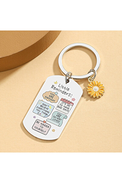 Choice Silver Fun Inspiration Gift Keychain - You Are Enough Keychain, Remind...