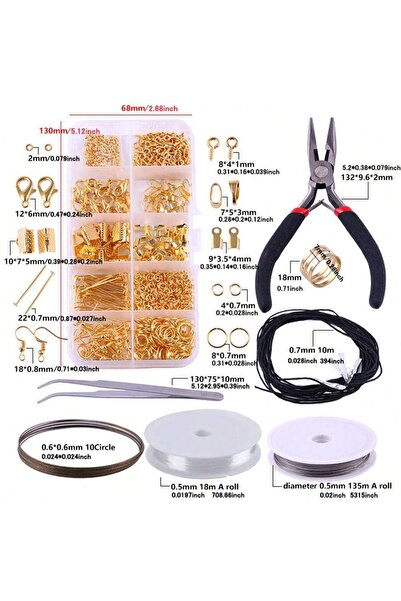 Choice مجموعة أدوات صنع المجوهرات الذهبية 900 قطعة، مجموعة أدوات صنع الأقراط ...