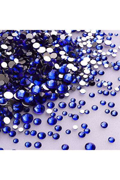 Choice أحجار الياقوت الأزرق، 1440 قطعة، أحجام متنوعة، زجاج مسطح، أحجار الراين...
