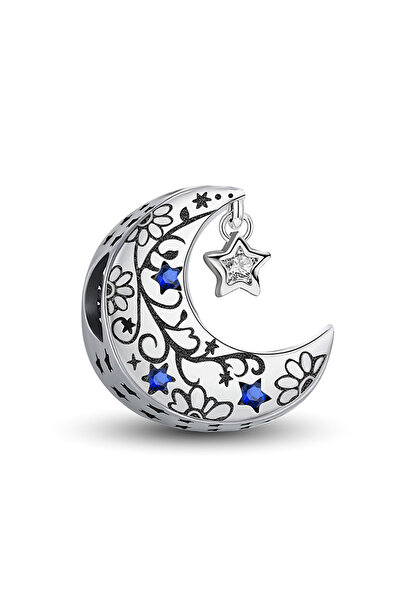 Choice TCE0789P9 925 Sterling Silver Cute Star Moon Series Charms Beads Fit D...