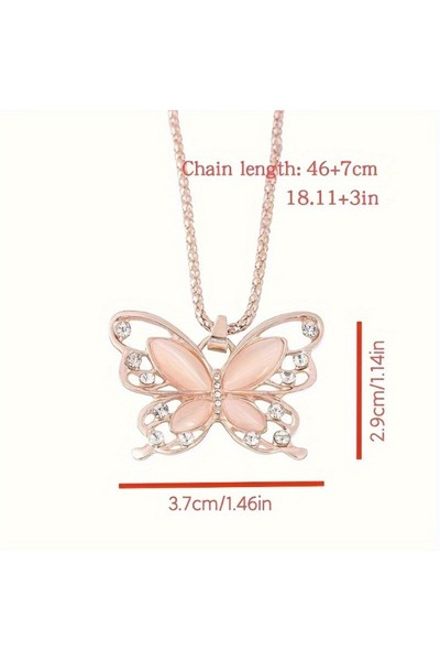 Choice YF4148-1 Elegant butterfly pendant necklace artificial Zirconia perfec...