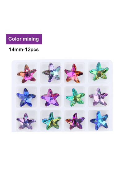 Choice4 قلادة على شكل قلب متعدد الألوان مزينة بخرز زجاجي على شكل فراشة ونجوم ...