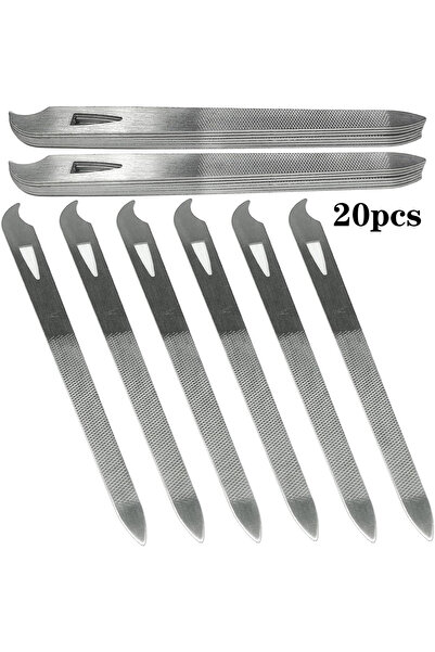 Choice 20 قطعة (صندوق) 10/20 قطعة مبرد أظافر معدني، مبرد أظافر من الفولاذ الم...