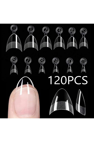 Choice أبيض 120/240 قطعة أظافر صناعية نصف غطاء لوزية نصف غير لامعة أظافر أكري...