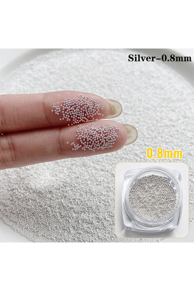 Choice 06 0.4 مم - 1.5 مم 3D فولاذ صغير زينة أظافر فن الأظافر كرة فولاذية ذهب...