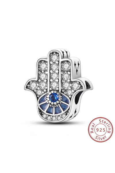 Choice KTC205 خرز فضي عيار 925 على شكل عين الشيطان وملاك ودلايات تناسب أساور ...