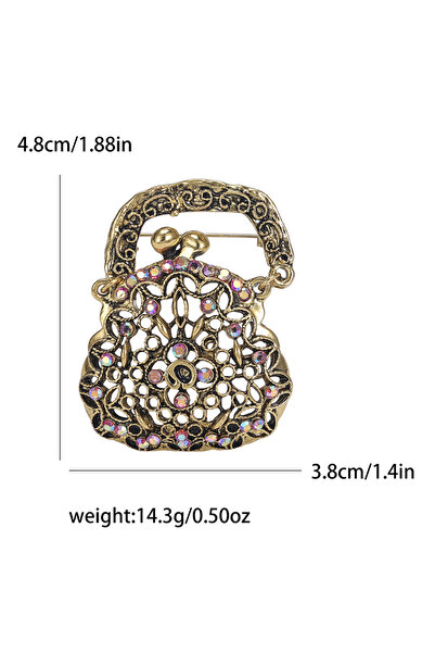 Choice Pink3043 Enamel Handbag Brooches for Women Ladies Bag Pins Banquet Par...
