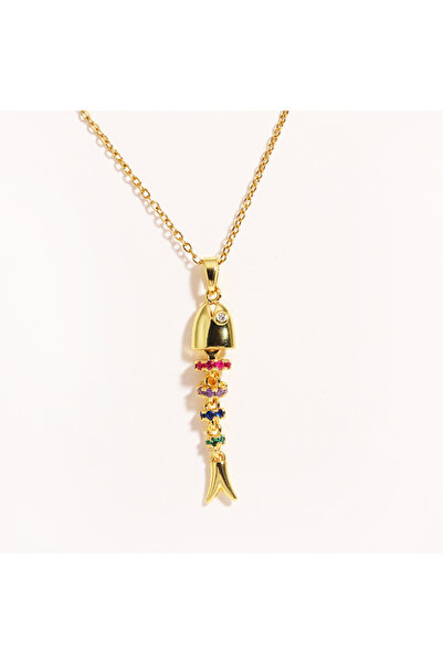 Choice قلادة سمكة صغيرة ذهبية أنيقة للنساء من الليثيوم على شكل سمكة خفيفة فاخ...