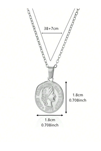 Choice قلادات N05562P عتيقة من الفولاذ المقاوم للصدأ باللون الذهبي للنساء وال...