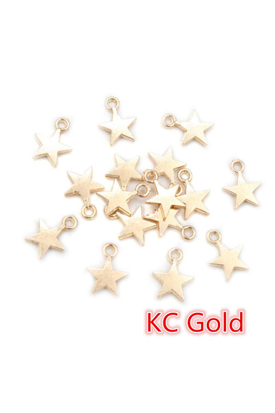 Choice 100 قطعة من KC Gold مصنوعة من سبائك الزنك المعدنية على شكل نجمة خماسية...