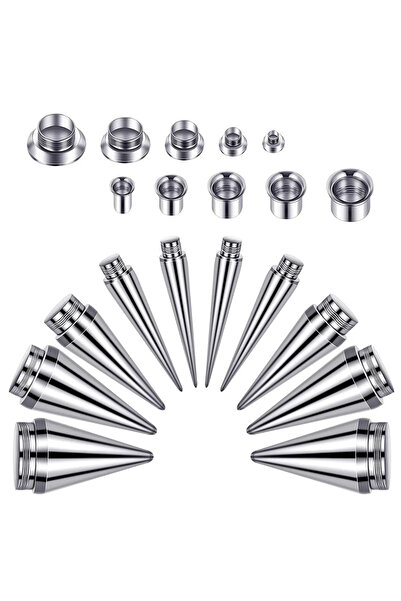 Choice 12mm Silver-1 Piece 1 Piece Ear Stretcher Kit Piercing Earrings Surgical Stainless Steel Ear Plugs 1
