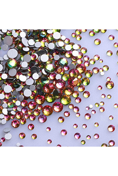 Choice مجموعة قوس قزح من 1440 قطعة بأحجام مختلفة من الزجاج المسطح وأحجار الرا...