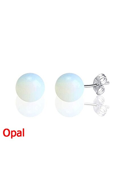 Choice Opal Fashion Simple Classic Natural Stone Opal Crystal Amethyst Aventurine Ball Round Bead Silver St