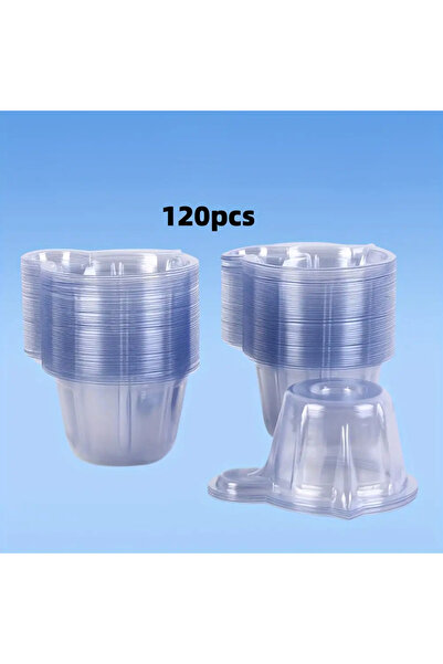 Choice 120 قطعة من أكواب الخلط البلاستيكية الشفافة المصنوعة من الراتنج، حاوية توزيع أسطوانية متعددة الوظائف سعة 40 مل