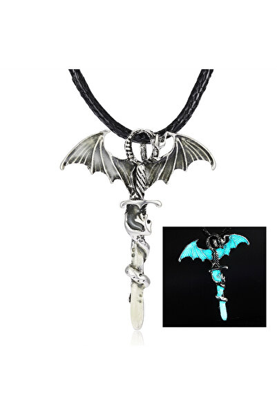 Choice 16X315S0 Vintage Steampunk Luminous Dragon Pendant Necklace For Women ...