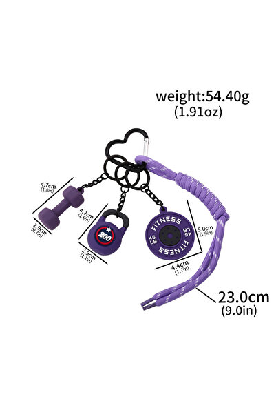 Choice BG00135-07 3DMini Dumbbell Fitness Kettle Keychain for Women Men Fashi...