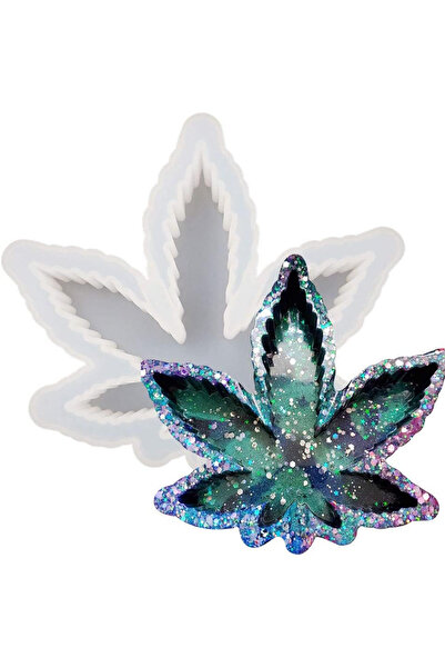 Choice قالب راتنج القيقب الأبيض ذو ورقة واحدة، قالب سيليكون لمنفضة السجائر، قالب طبق من أوراق القيقب، مثالي لتخزين المجوهرات