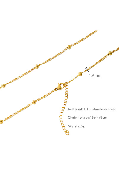 Choice HC0024G1645 HIYEE Stainless Steel Snake Ball Stick O Shape Beads Rope ...