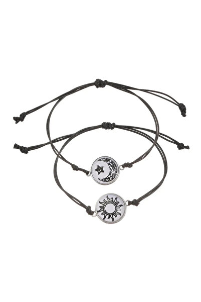 Choice سواران مضفران أبيضان مضفران بتصميم الشمس والقمر، قابلان للتعديل، مثالي...