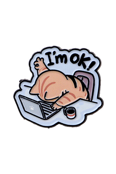 Choice دبوس مينا أصفر لطيف على شكل قطة، بروش اقتباسات للمكتب، دبابيس ياقة من ...