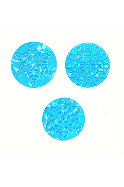 Choice 3pcs 3pcs Holographic Snowflake Resin Molds, Silicone Christmas Ornament Snowflake Resin Mold