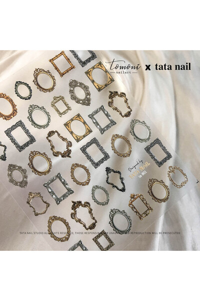 Choice قطعة واحدة من ملصقات الأظافر ذات النقوش الناعمة 5D ذات الحدود الرجعية ...