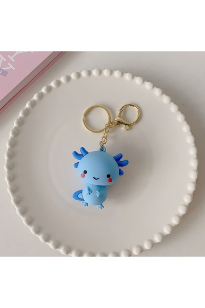 Choice Blue New Pvc Soft Salamander Doll Keychain Pendant Hexagonal Dinosaur ...