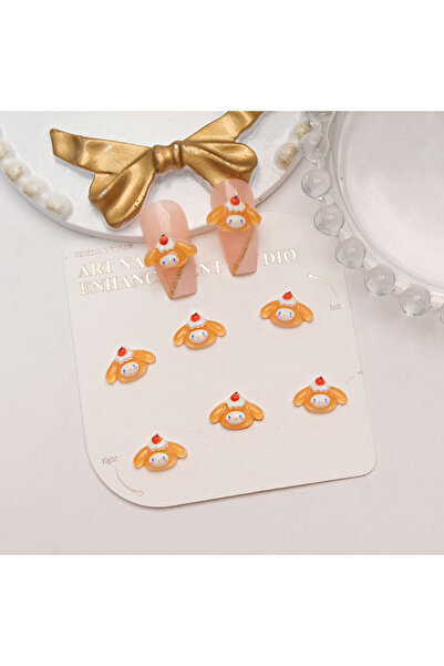 Miniso ١٠ قطع من زينة أظافر قطط KT اللطيفة - ديكور فن الأظافر ثلاثي الأبعاد ب...