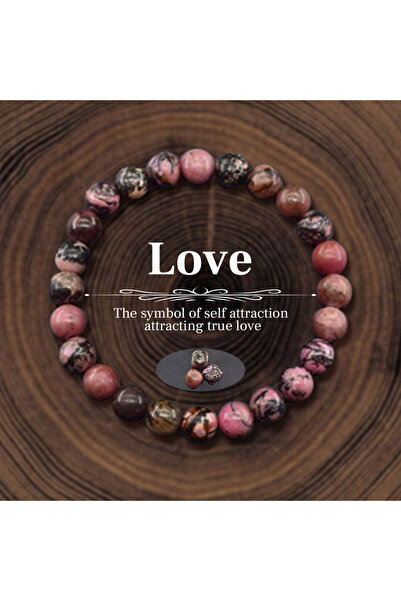 RINHOO FRIENDSHIP BR24Y0630-3 سوار من الخرز الحجري الطبيعي 8 مم للنساء والرجا...