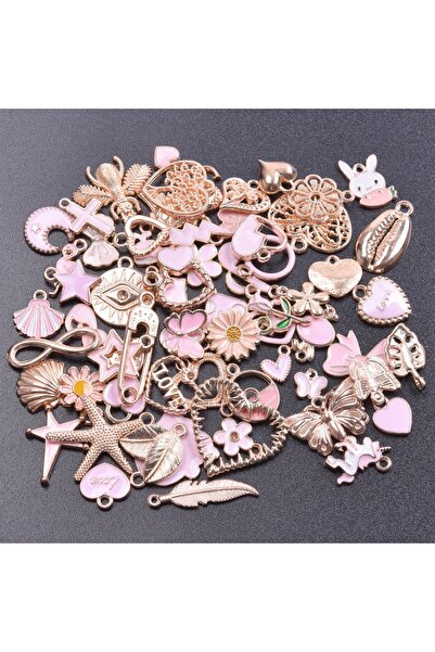 Choice 50 قطعة عشوائية، 50 قطعة/المجموعة، مزيج من المعلقات من الذهب الخالص، ر...