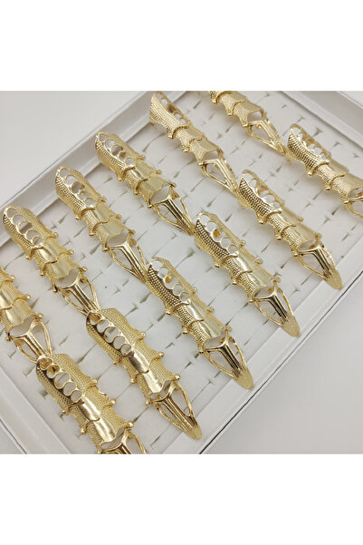Choice قابل للتعديل، 12 قطعة، لون ذهبي، 12 قطعة/مجموعة، خاتم بانك كبير من سبيكة معدنية، مفصل درع رجالي، روك سكرول