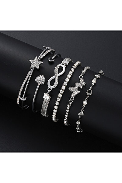 Choice مجموعة أساور أنيقة مرصعة بأحجار الراين للنساء من AYA6507201 بتصميم فرا...