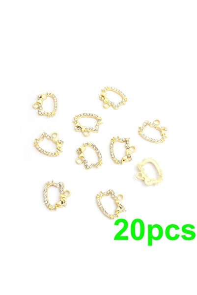 Choice C 20 قطعة 20 قطعة من أحجار الراين الكاواي المرصعة بفيونكة قطة إطار الص...