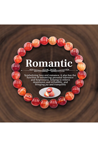 RINHOO FRIENDSHIP BR24Y0630-13 8mm Natural Stone Beaded Bracelet for Women Me...