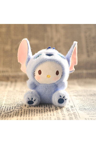 Miniso 13 cm Hello Kitty Sanrio Kuromi Toys Keychian Anime Stitch Pajama Series Handbag Pendant Sweet Hello