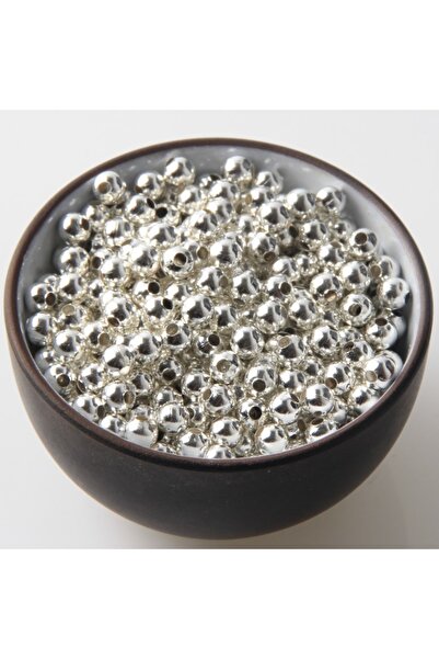 Choice1 4mm 500pcs Silver color Silver Color Round Metal Beads Smooth Ball Sp...