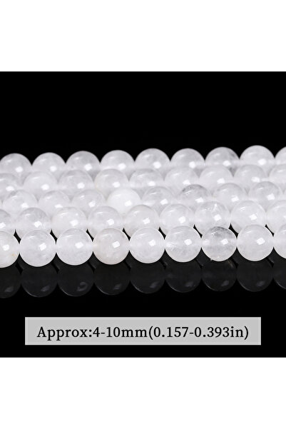 Choice1 خرز من اليشم الأبيض الطبيعي عالي الجودة، بأحجام 4، 6، 8، 10، و12 مم ت...
