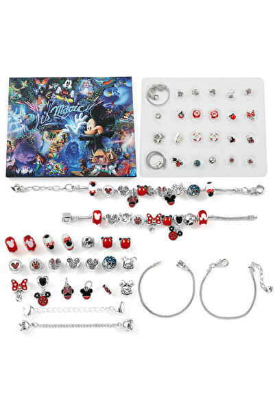 Miniso سوار صندوق أعمى من ديزني أنمي ميكي ماوس سوار DIY سحر الموضة مفاجأة صندوق أعمى من أجل