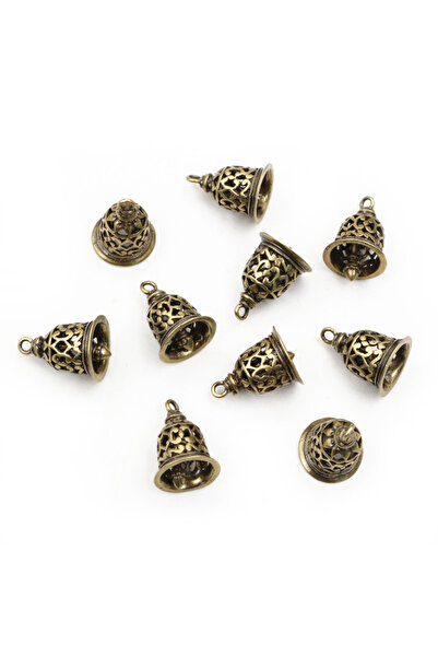Choice 10 قطع برونزية 15 × 12 مم برونز عتيق مطلي بالفضة مادة نحاسية قلادات جر...
