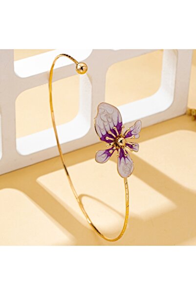 Choice طوق نسائي من PURPLE A، زهرة ملونة بسيطة، مجوهرات طوق حلوة ورومانسية، م...
