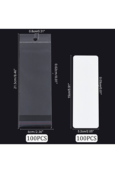 Choice AECH05-12218 بطاقات عرض سلسلة مفاتيح بيضاء حامل بطاقات ورقية لسلسلة المفاتيح مع 100 قطعة