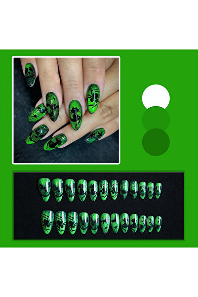Choice النمط 3، 24 قطعة من أظافر صناعية على طراز فيلم الإثارة مع نقش حشرات ال...
