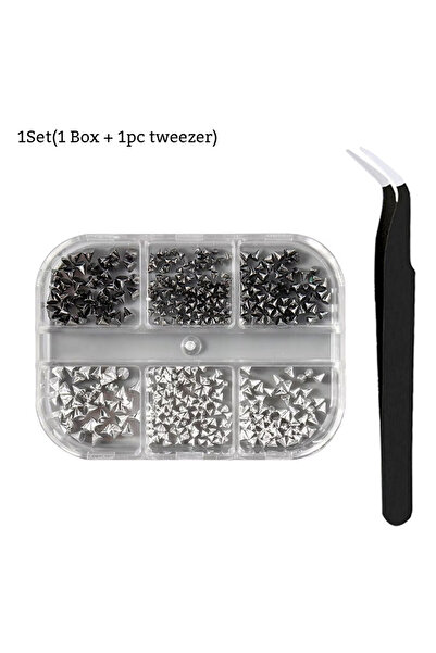 Choice مجموعة C من 6 شبكات من مسامير الأظافر المعدنية ذات الأشكال المخروطية ا...