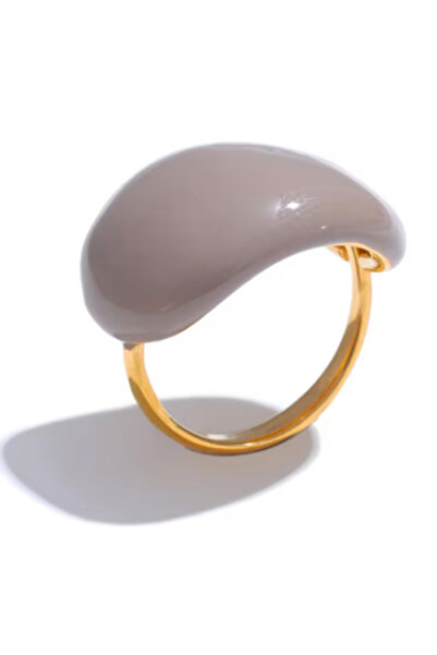 Choice AJZ10008-3 خاتم مينا غير منتظم الشكل للنساء، لون رمادي أبيض أزرق برتقا...