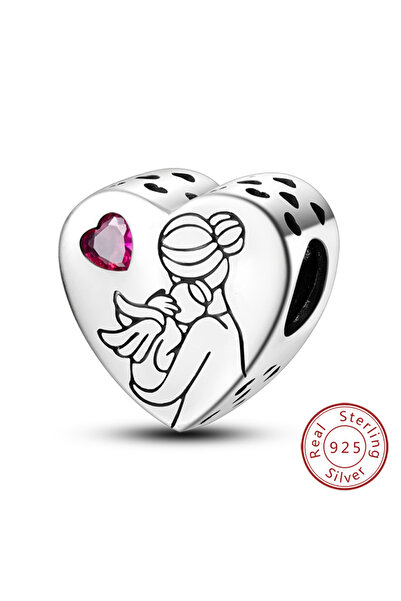Choice KTC853 خرز سحر أصلي من الفضة الإسترلينية عيار 925 على شكل قلب حب مناسب...