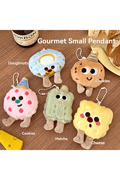 Choice Plush 5 Styles One Each 1/5 Pcs Food Plush Doll Pendant Creative Cooki...