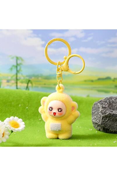 Miniso 6 cm Laa Laa New Cartoon Teletubbies Flocking Keychain Anime Car Phone...