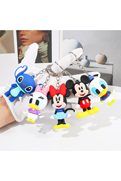 Choice مجموعة سلسلة مفاتيح ديزني KC5594 من 5 قطع، 6 سم - ميكي، ميني، ويني ذا ...