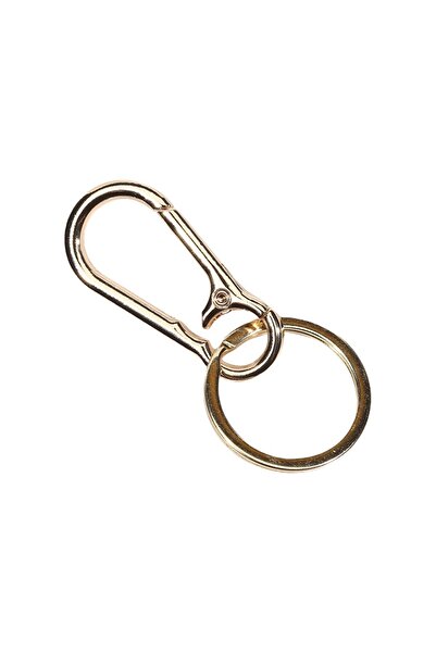 Choice سلسلة مفاتيح ذهبية متينة وسهلة الإزالة بمشبك متعدد الوظائف وحلقة مفاتيح من سبيكة معدنية